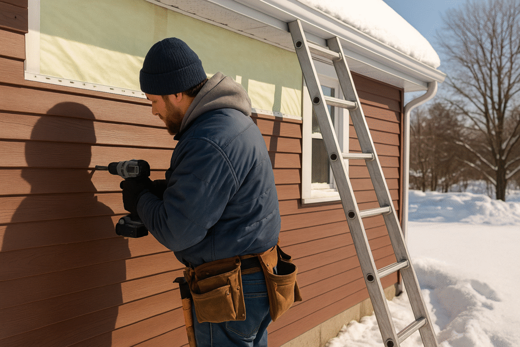 Installing Siding Before Winter Preparation