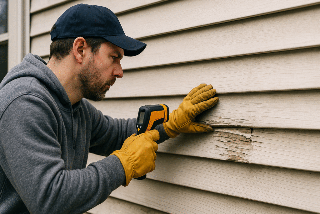 Inspecting Old Siding for Energy Loss