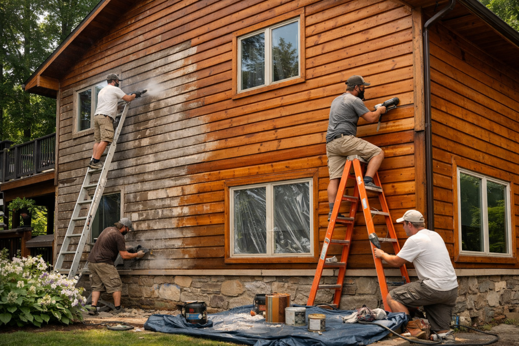 Wood Siding Restoration in Manotick