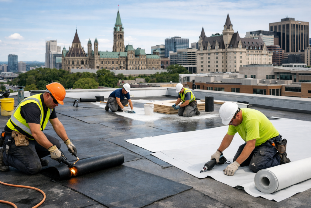 Flat Roofing Solutions in Downtown Ottawa