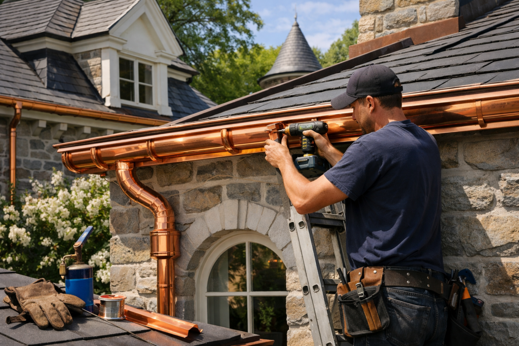 Copper Eavestrough in New Edinburgh