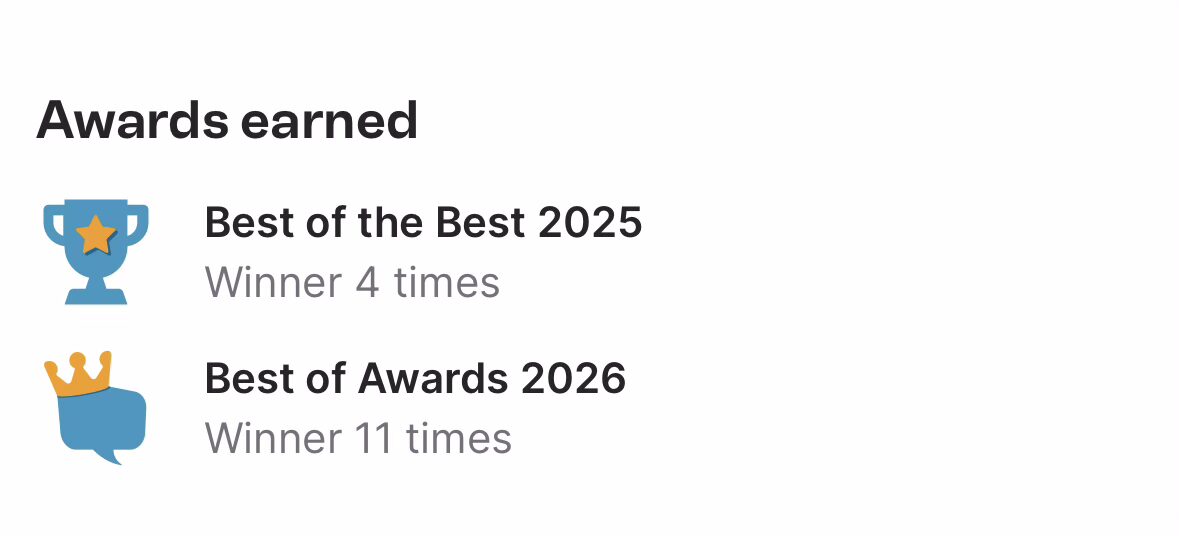 Kaloozie Comfort HomeStars Best of the Best Award