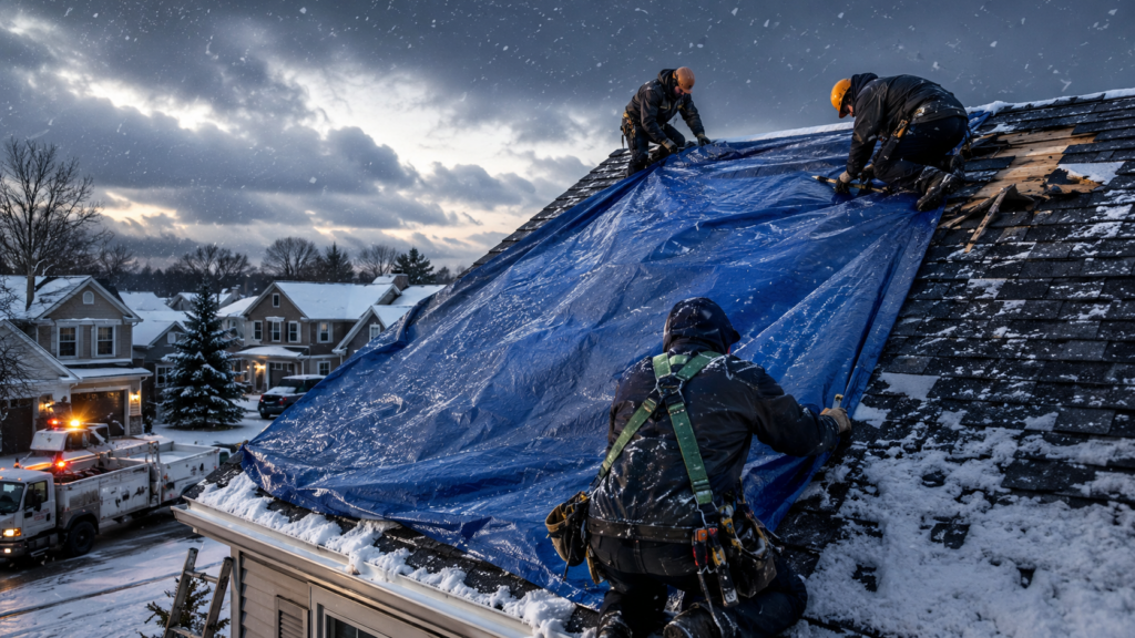 Winter Emergency Roofing in Orleans